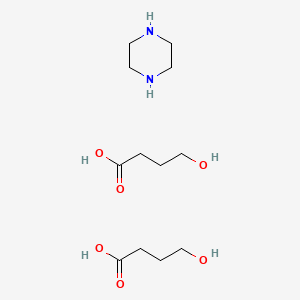 molecular formula C12H26N2O6 B1215062 Piperazine gamma-dihydroxybutyrate CAS No. 55373-24-5