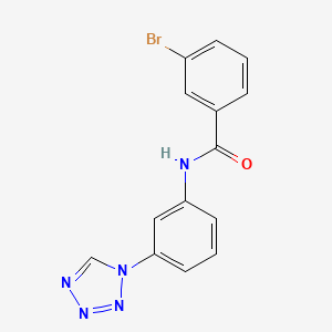 molecular formula C14H10BrN5O B12150653 3-bromo-N-[3-(1H-tetrazol-1-yl)phenyl]benzamide 