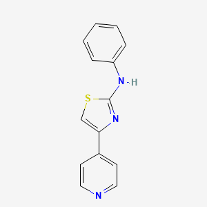 molecular formula C14H11N3S B1215069 N-phenyl-4-pyridin-4-yl-2-thiazolamine 