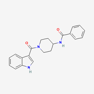 molecular formula C21H21N3O2 B12150722 N-[1-(1H-indol-3-ylcarbonyl)piperidin-4-yl]benzamide 