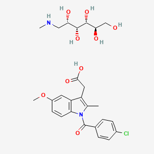 molecular formula C26H33ClN2O9 B1215094 Meglumine indomethacinate CAS No. 36798-16-0