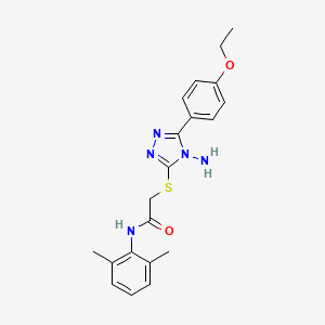 molecular formula C20H23N5O2S B12150944 2-[4-amino-5-(4-ethoxyphenyl)(1,2,4-triazol-3-ylthio)]-N-(2,6-dimethylphenyl)a cetamide 