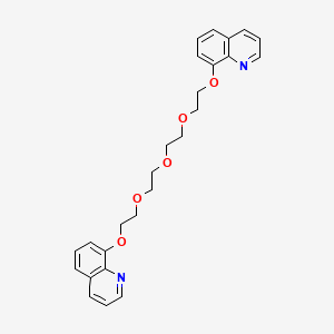 molecular formula C26H28N2O5 B1215095 1,11-Bis(8-quinolinyloxy)-3,6,9-trioxaundecane CAS No. 57310-75-5