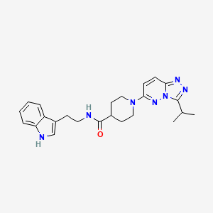 molecular formula C24H29N7O B12151002 N-[2-(1H-indol-3-yl)ethyl]-1-[3-(propan-2-yl)[1,2,4]triazolo[4,3-b]pyridazin-6-yl]piperidine-4-carboxamide 