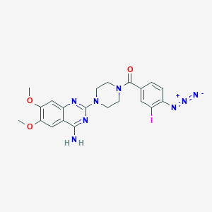 Piperazine, 1-(4-amino-6,7-dimethoxy-2-quinazolinyl)-4-(4-azido-3-iodobenzoyl)-