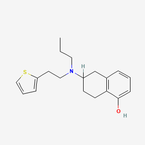 molecular formula C19H25NOS B1215112 1-Naphthalenol, 5,6,7,8-tetrahydro-6-[propyl[2-(2-thienyl)ethyl]amino]- CAS No. 92206-54-7
