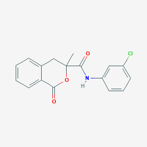 molecular formula C17H14ClNO3 B12151289 3-Methyl-1-oxo-isochroman-3-carboxylic acid (3-chloro-phenyl)-amide 