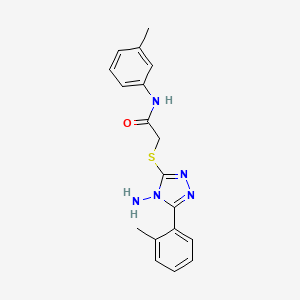 molecular formula C18H19N5OS B12151306 2-{[4-amino-5-(2-methylphenyl)-4H-1,2,4-triazol-3-yl]sulfanyl}-N-(3-methylphenyl)acetamide 