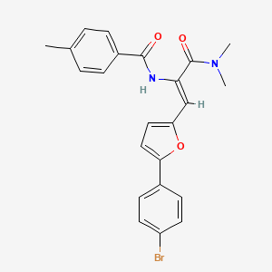 molecular formula C23H21BrN2O3 B12151394 N-[(1Z)-1-[5-(4-bromophenyl)furan-2-yl]-3-(dimethylamino)-3-oxoprop-1-en-2-yl]-4-methylbenzamide 