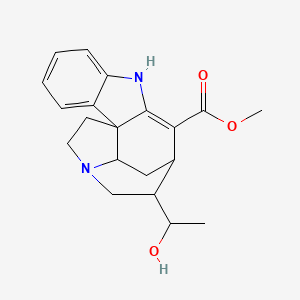 molecular formula C20H24N2O3 B1215145 Curan-17-oic acid, 2,16-didehydro-19-hydroxy-, methyl ester, (20xi)- 