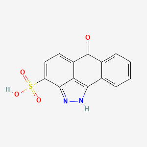 molecular formula C14H8N2O4S B1215146 6-Oxo-1,6-dihydrodibenzo[cd,g]indazole-3-sulfonic acid 