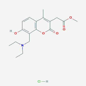 molecular formula C18H24ClNO5 B12151461 methyl 2-(8-((diethylamino)methyl)-7-hydroxy-4-methyl-2-oxo-2H-chromen-3-yl)acetate hydrochloride 