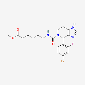 molecular formula C20H24BrFN4O3 B12151503 methyl 6-({[4-(4-bromo-2-fluorophenyl)-1,4,6,7-tetrahydro-5H-imidazo[4,5-c]pyridin-5-yl]carbonyl}amino)hexanoate 