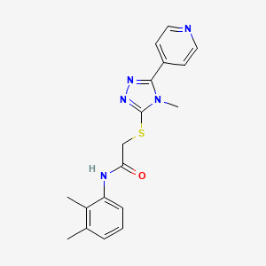molecular formula C18H19N5OS B12151511 N-(2,3-dimethylphenyl)-2-{[4-methyl-5-(pyridin-4-yl)-4H-1,2,4-triazol-3-yl]sulfanyl}acetamide 