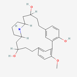 molecular formula C26H35NO4 B1215154 (+-)-Lythranidine CAS No. 70832-04-1