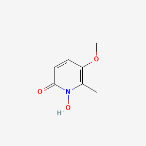 molecular formula C7H9NO3 B1215158 1-羟基-5-甲氧基-6-甲基-2(1H)-吡啶酮 CAS No. 72731-33-0