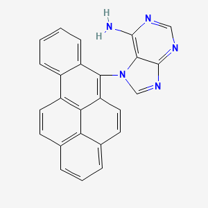 molecular formula C25H15N5 B1215161 7H-Purin-6-amine, 7-benzo(a)pyren-6-yl- CAS No. 139428-50-5