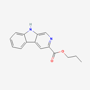 molecular formula C15H14N2O2 B1215165 Propyl beta-carboline-3-carboxylate CAS No. 76808-18-9