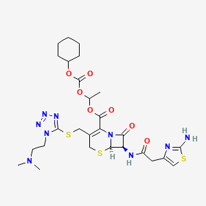 molecular formula C27H37N9O7S3 B1215168 Cefotiam hexetil CAS No. 95761-91-4