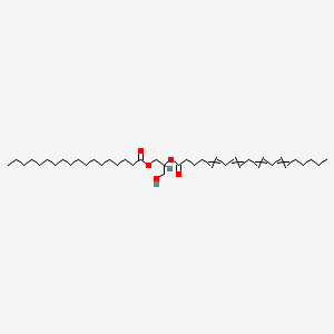 molecular formula C41H72O5 B1215171 (1-Hydroxy-3-octadecanoyloxypropan-2-yl) icosa-5,8,11,14-tetraenoate 