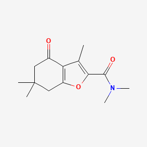 molecular formula C14H19NO3 B12151744 N,N,3,6,6-pentamethyl-4-oxo-4,5,6,7-tetrahydro-1-benzofuran-2-carboxamide 