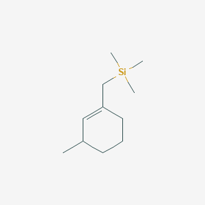 molecular formula C11H22Si B121518 Trimethyl-[(3-methylcyclohexen-1-yl)methyl]silane CAS No. 150929-88-7