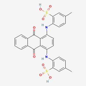 Benzenesulfonic acid, 2,2'-[(9,10-dihydro-9,10-dioxo-1,4-anthracenediyl)diimino]bis[5-methyl-