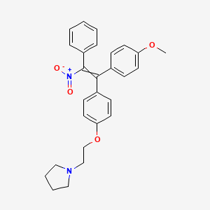 molecular formula C27H28N2O4 B1215187 NITROMIFENE 