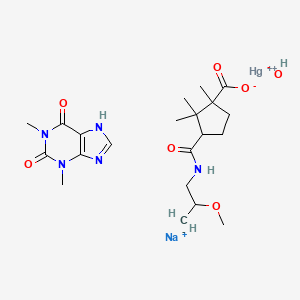 molecular formula C21H32HgN5NaO7 B1215209 Novurit CAS No. 8012-34-8