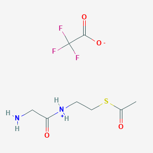 molecular formula C8H13F3N2O4S B1215214 S-Acetyl-N-glycylcysteamine CAS No. 97314-05-1
