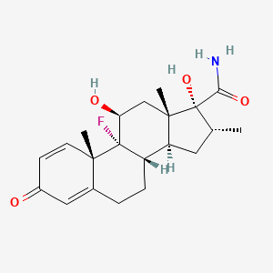 molecular formula C21H28FNO4 B1215218 Dexamethasone-17-carboxamide CAS No. 82137-90-4