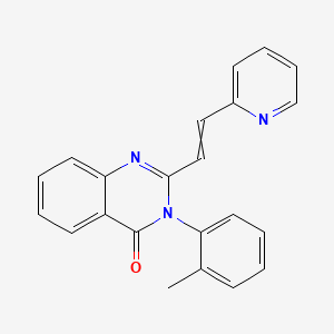 molecular formula C22H17N3O B1215228 Piriqualone CAS No. 1897-89-8