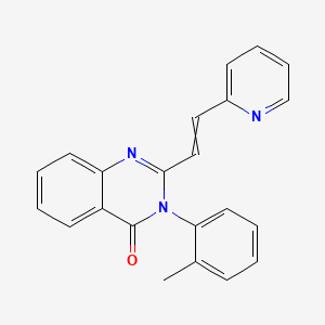 3-(2-Methylphenyl)-2-(2-(2-pyridinyl)ethenyl)-4(3H)-quinazolinone