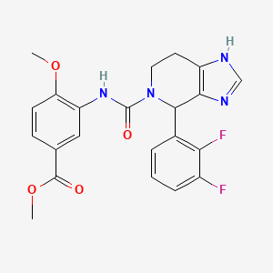 molecular formula C22H20F2N4O4 B12152387 methyl 3-({[4-(2,3-difluorophenyl)-1,4,6,7-tetrahydro-5H-imidazo[4,5-c]pyridin-5-yl]carbonyl}amino)-4-methoxybenzoate 