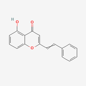 molecular formula C17H12O3 B1215241 5-Hydroxy-2-styrylchromone CAS No. 158264-61-0