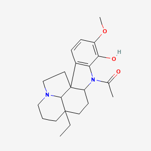 molecular formula C22H30N2O3 B1215243 Aspidocarpine 