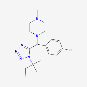 1-[(4-Chlorophenyl)-[1-(2-methylbutan-2-yl)-5-tetrazolyl]methyl]-4-methylpiperazine