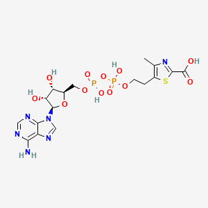 molecular formula C17H22N6O12P2S B1215254 Adenosine diphospho-5-beta-ethyl-4-methylthiazole-2-carboxylic acid 