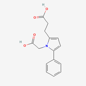 3-[1-(Carboxymethyl)-5-phenyl-2-pyrrolyl]propanoic acid