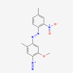 2-Methoxy-5-methyl-4-[(4-methyl-2-nitrophenyl)azo]benzenediazonium