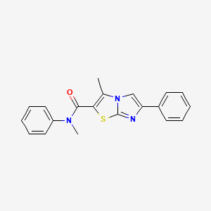 molecular formula C20H17N3OS B12152712 N,3-dimethyl-N,6-diphenylimidazo[2,1-b]thiazole-2-carboxamide 