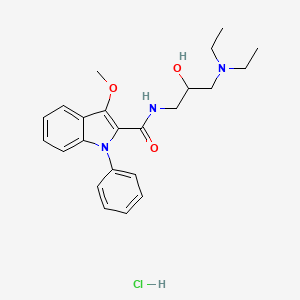 molecular formula C23H30ClN3O3 B1215274 Eproxindine hydrochloride CAS No. 85793-72-2