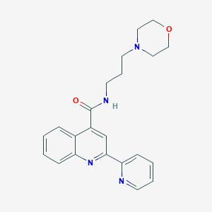 molecular formula C22H24N4O2 B12152830 N-(3-morpholin-4-ylpropyl)-2-pyridin-2-ylquinoline-4-carboxamide 