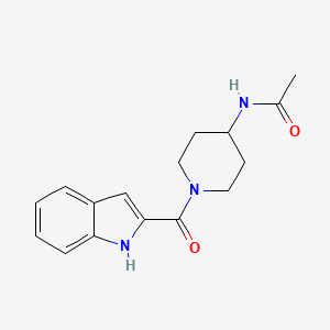 molecular formula C16H19N3O2 B12152834 N-[1-(1H-indol-2-ylcarbonyl)piperidin-4-yl]acetamide 