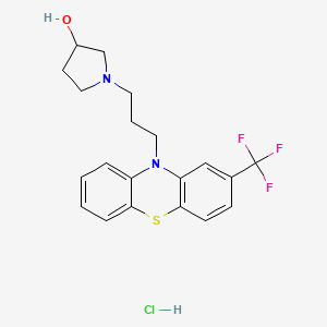 3-Pyrrolidinol, 1-(3-(2-(trifluoromethyl)-10H-phenothiazin-10-yl)propyl)-, monohydrochloride