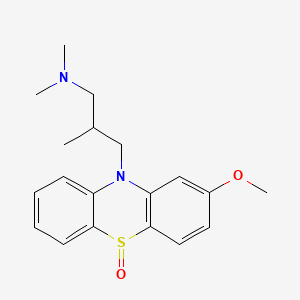 molecular formula C19H24N2O2S B1215287 10H-Phenothiazine-10-propanamine, 2-methoxy-N,N,beta-trimethyl-, 5-oxide CAS No. 7052-08-6