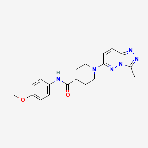 molecular formula C19H22N6O2 B12152984 N-(4-methoxyphenyl)-1-(3-methyl[1,2,4]triazolo[4,3-b]pyridazin-6-yl)piperidine-4-carboxamide 