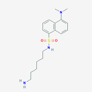 molecular formula C18H27N3O2S B1215317 N-(6-aminohexyl)-5-dimethylaminonaphthalene-1-sulfonamide CAS No. 34995-01-2