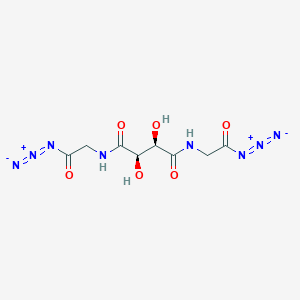molecular formula C8H10N8O6 B1215319 Tartryl-bis(glycylazide) CAS No. 54789-90-1