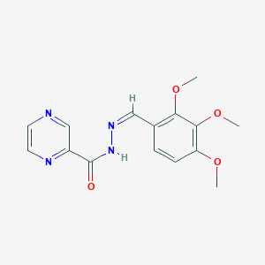 molecular formula C15H16N4O4 B12153248 N-[(E)-(2,3,4-trimethoxyphenyl)methylideneamino]pyrazine-2-carboxamide CAS No. 304908-32-5